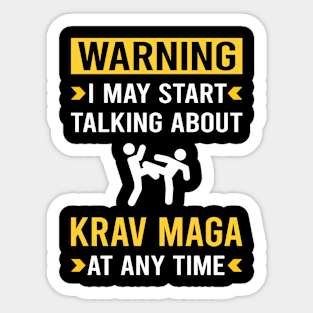 Warning Krav Maga Sticker